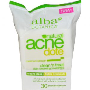 AcneDote Limpeza Facial Alba Botanica 30 Lenços Umedecidos