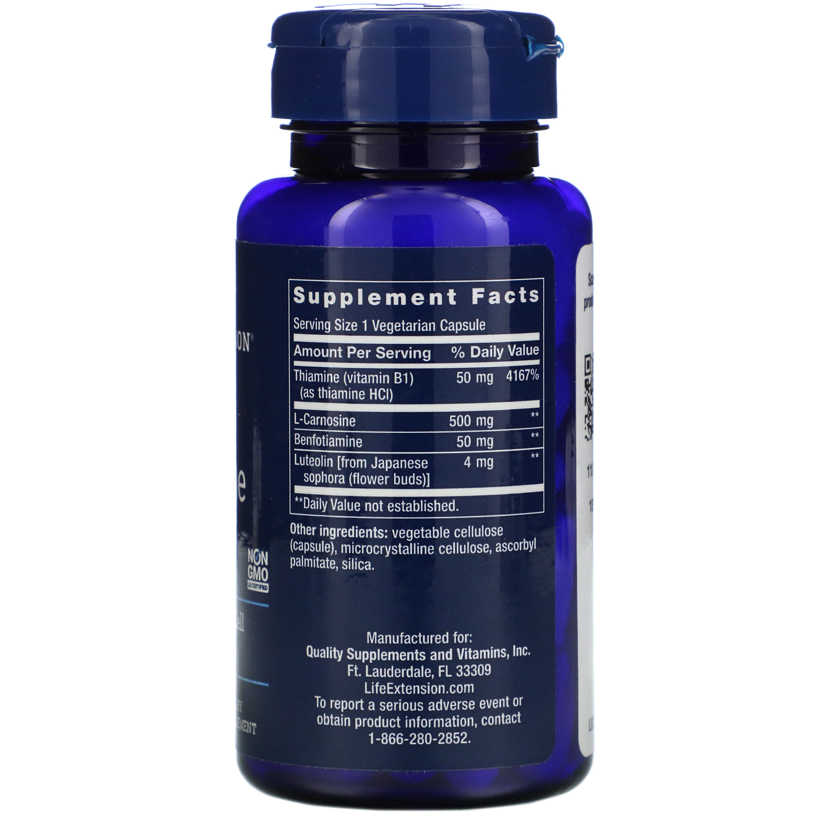 Life Extension, Super Carnosina, 500 mg, 60 Cápsulas Vegetais - Imagem 2
