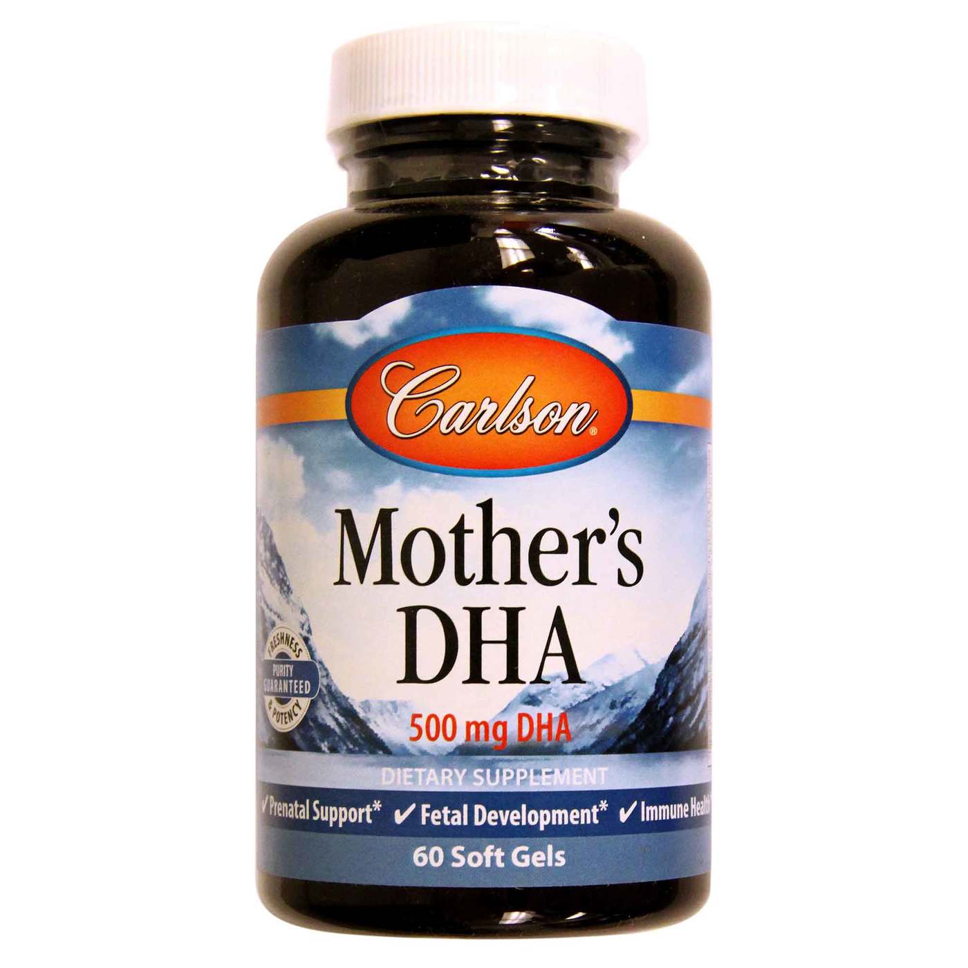 Carlson Labs, DHA 500 mg das Mães - 60 Cápsulas