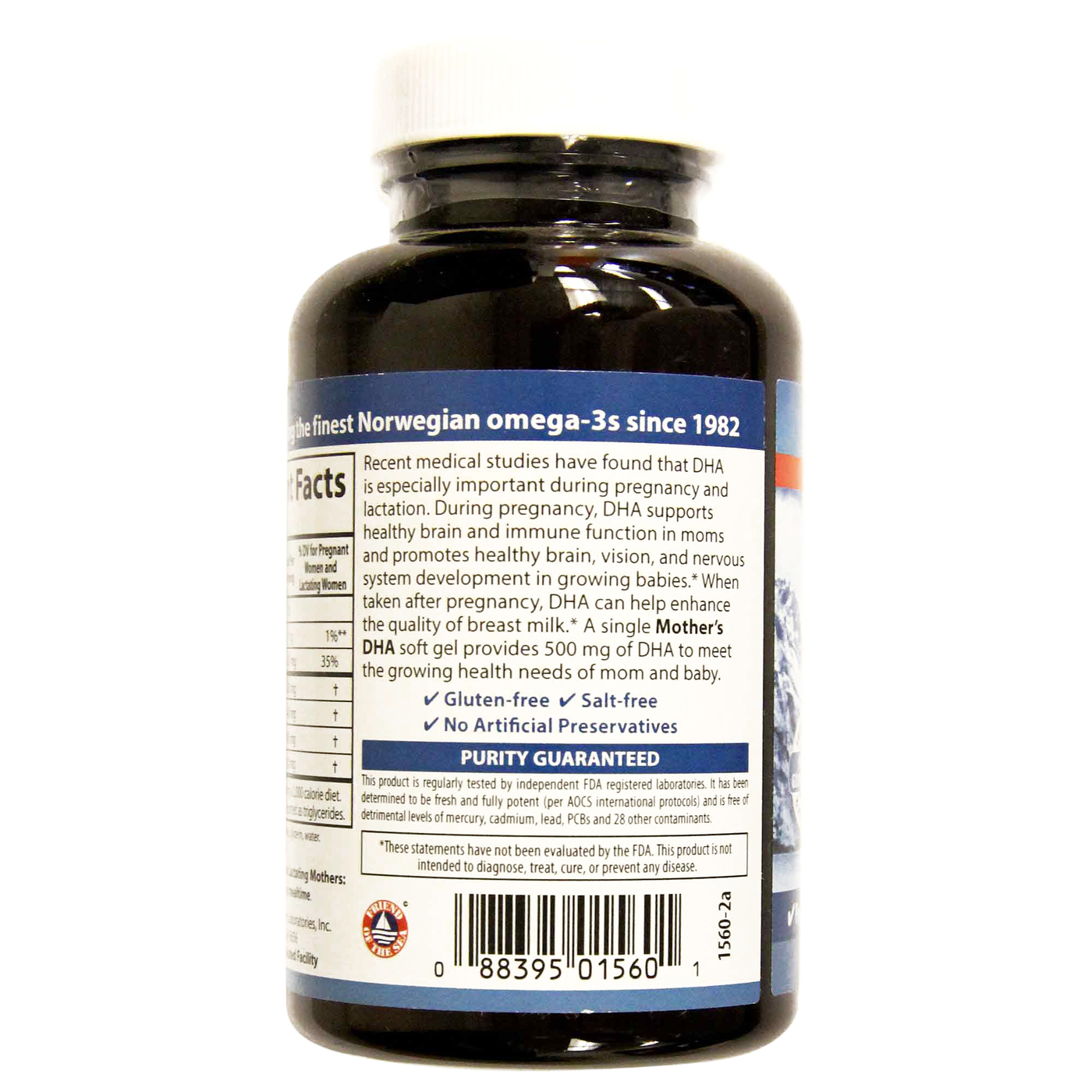 Carlson Labs, DHA 500 mg das Mães - 60 Cápsulas - Imagem 3