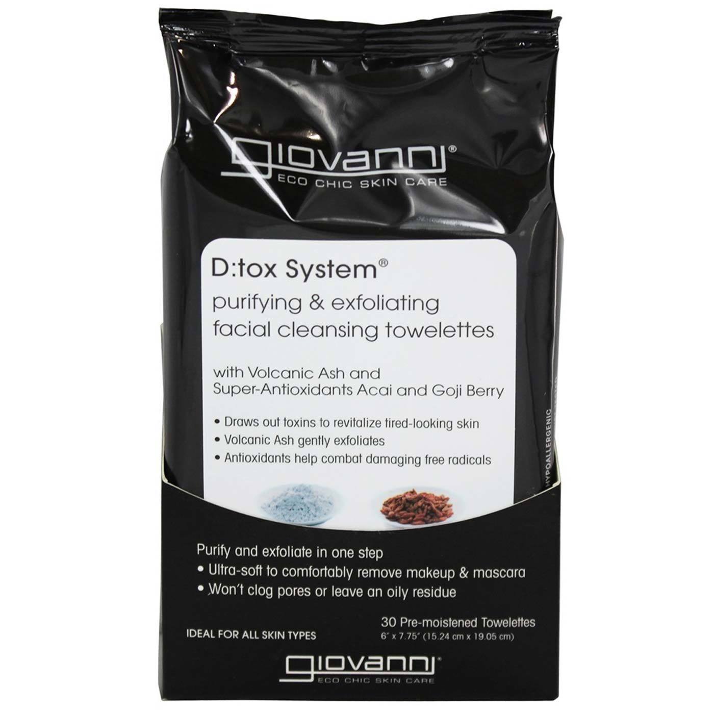 Giovanni Cosmetics Towelette Dtox Sistema 30,000 Pieces