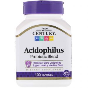 21st Century, Mistura Probiótica de Acidophilus, 100 Cápsulas