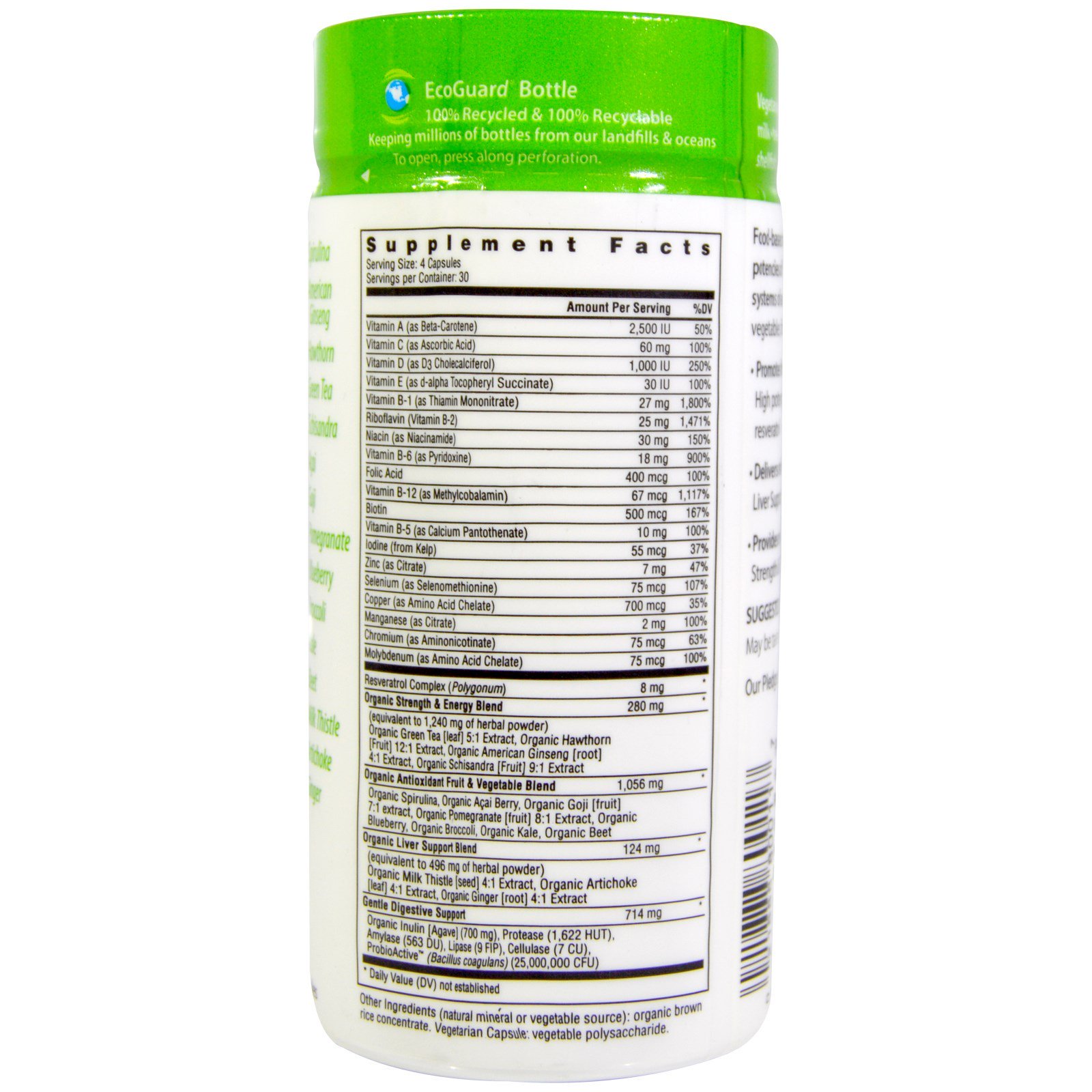Rainbow Light, Certified Men's Multivitamin, 120 Cápsulas Vegetais - Imagem 2