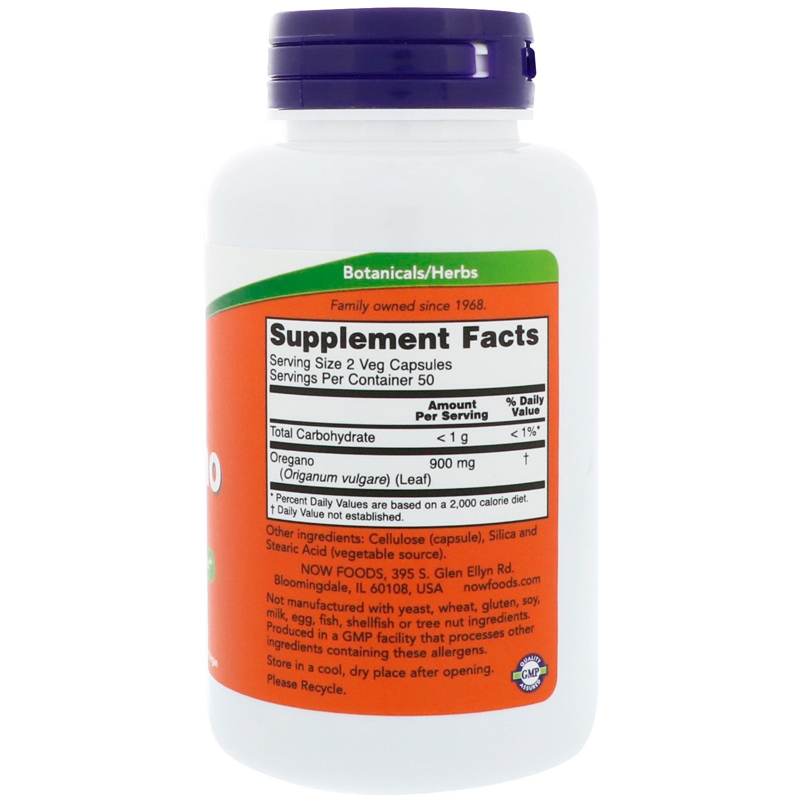 Now Foods, Orégano, 450 mg, 100 Cápsulas vegetarianas - Imagem 2