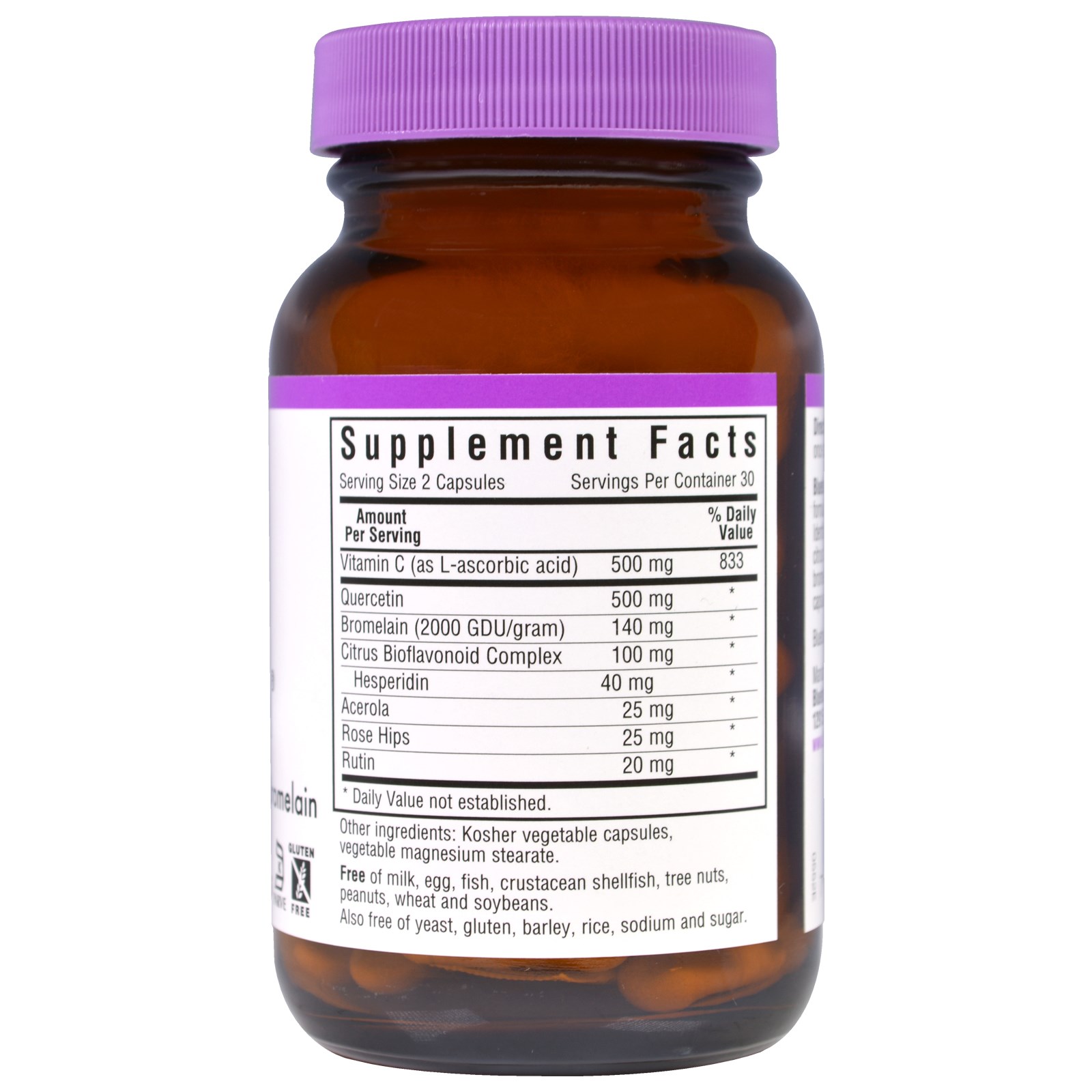 Bluebonnet Nutrition, Super Quercetina, 60 cápsulas vegetais - Imagem 2