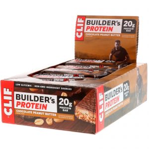 Clif Bar, Barra de Proteínas Builder's, Chocolate Manteiga de Amendoim, 12 Barras, 68 g (2,40 oz) Cada
