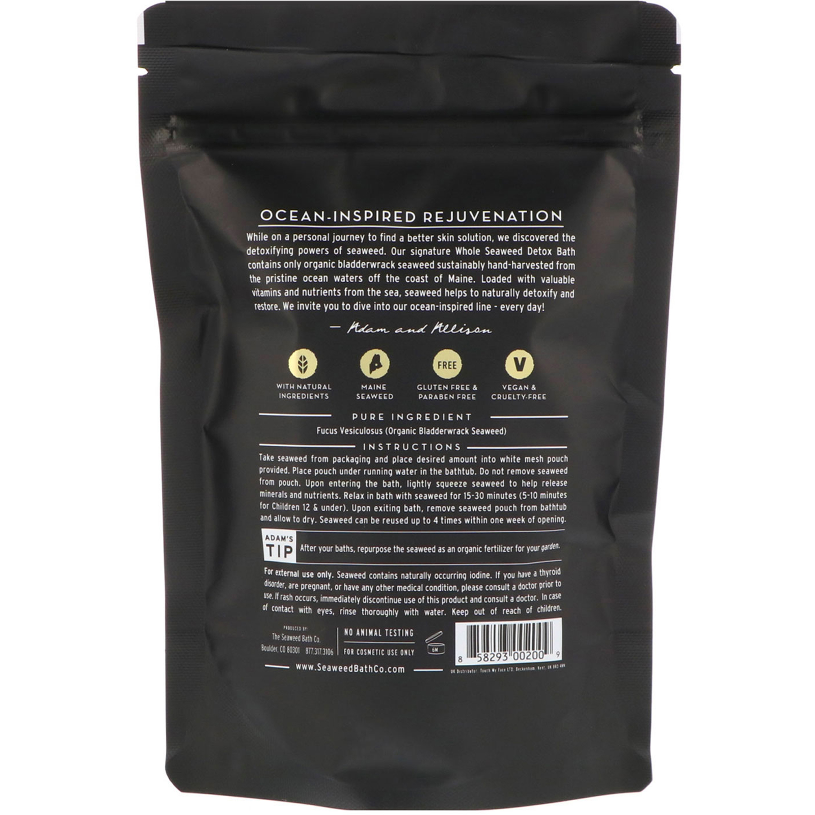 The Seaweed Bath Co., Banho de Algas Marinhas Para Desintoxicação, 2.5 oz (70 g) - Imagem 2