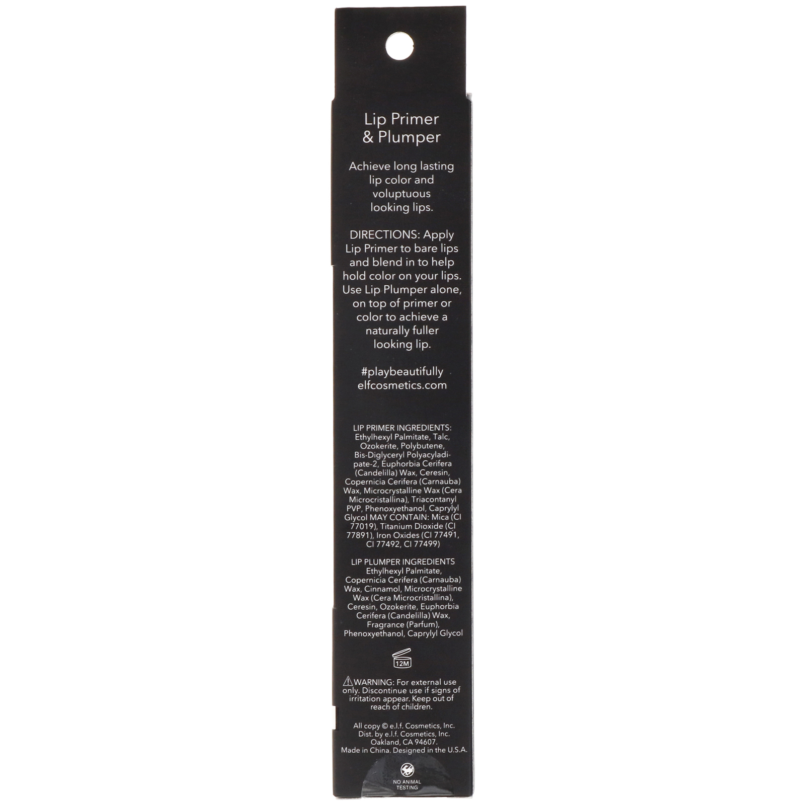 E.L.F., Primer e Tonificante Labial, Limpo/Natural, 0,05 oz (1,6 g)/0,06 oz (1,7 g) - Imagem 3