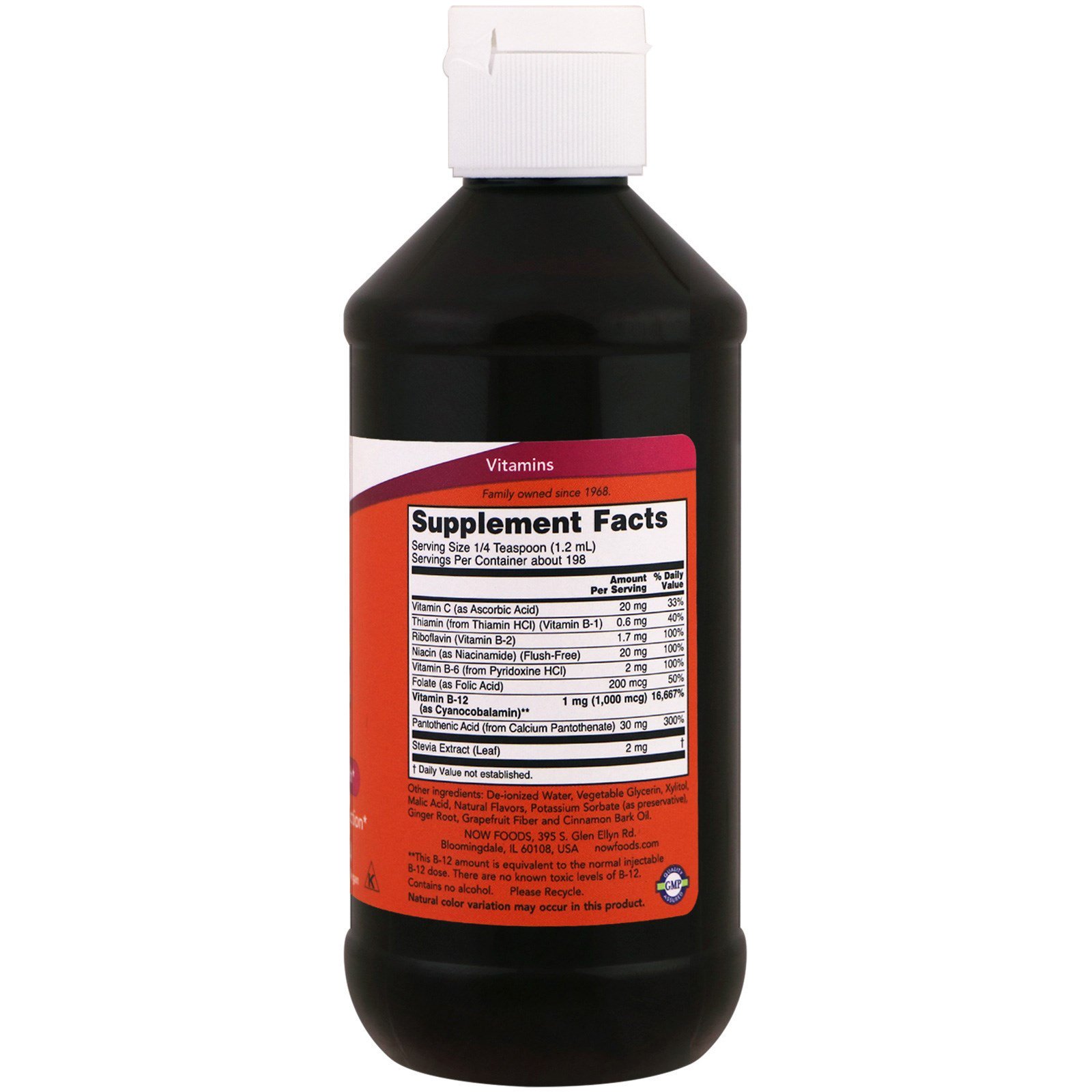 Now Foods, B-12, Complexo-B, Líquido, 8 fl oz (237 ml) - Imagem 2