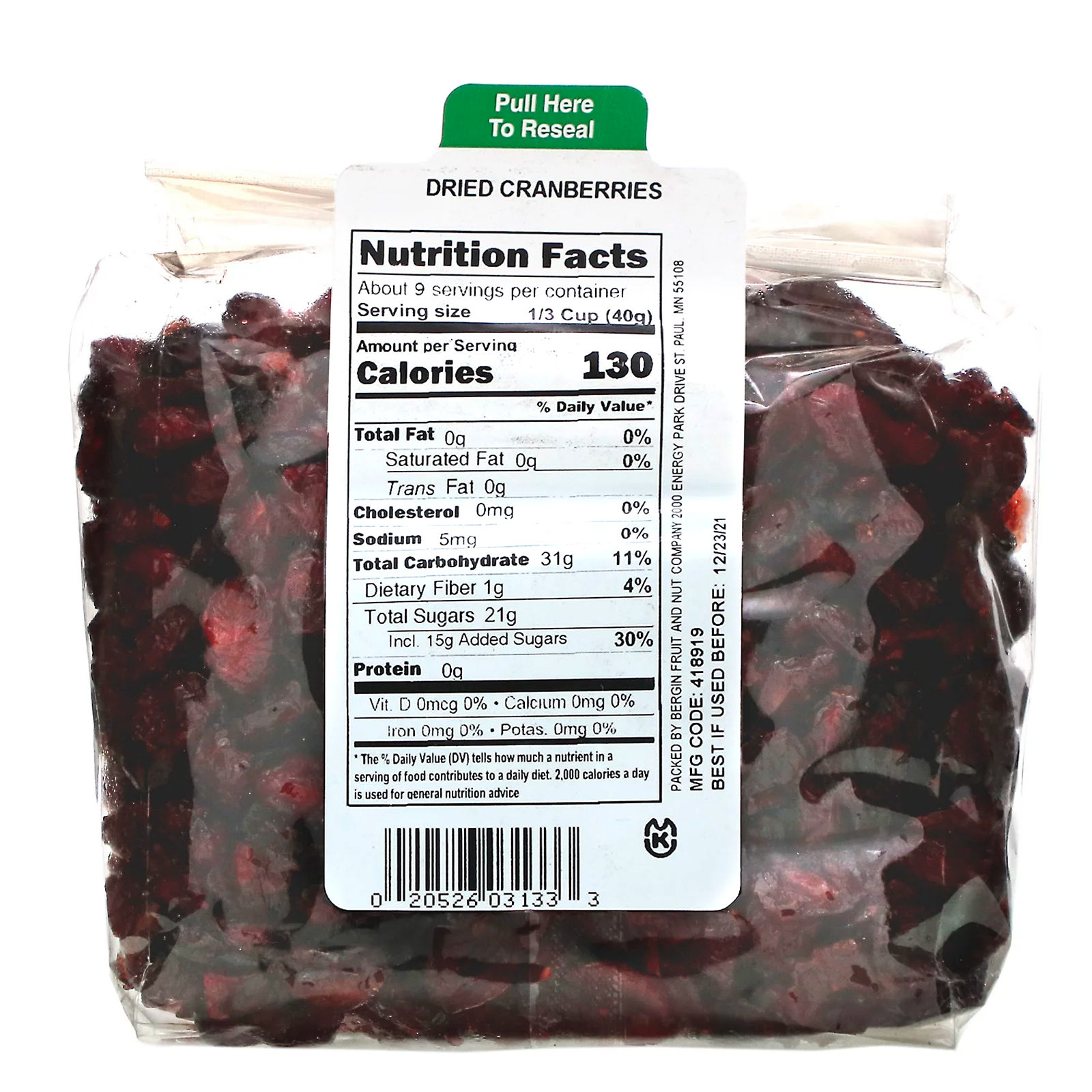 Bergin Fruit and Nut Company, Oxicocos Desidratados, 340 g (12 oz) - Imagem 2