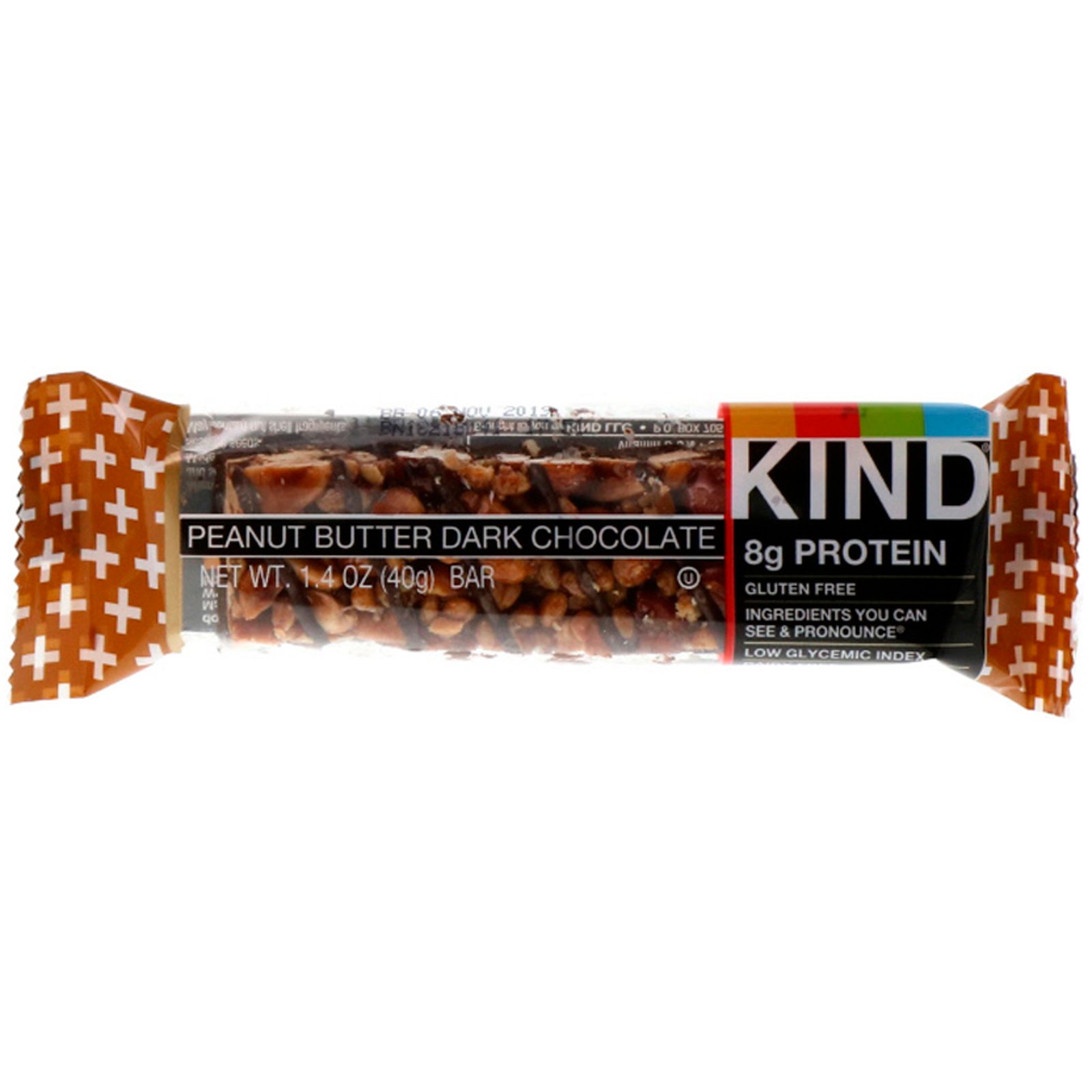 KIND Bars, Kind Plus, Peanut Butter Dark Chocolate Bar, 12 Bars, 1.4 oz (40 g) Each - Imagem 4