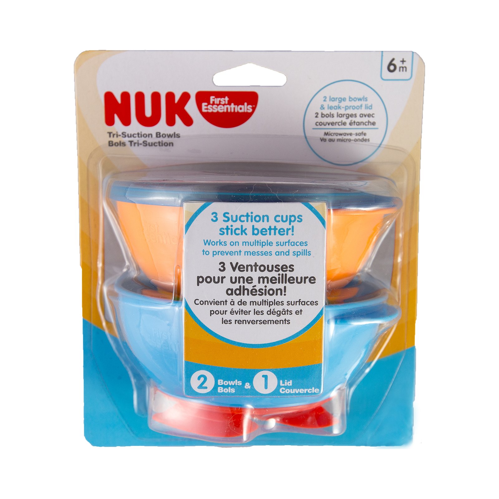 NUK, Gerber Graduates, Tigelas de Sucção Tripla, 2 Tigelas e 1 Tampa - Imagem 3
