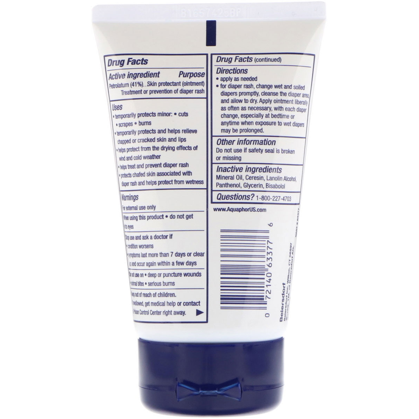 Aquaphor, Bebê, Pomada Cicatrizante, 85 g (3 oz) - Imagem 2