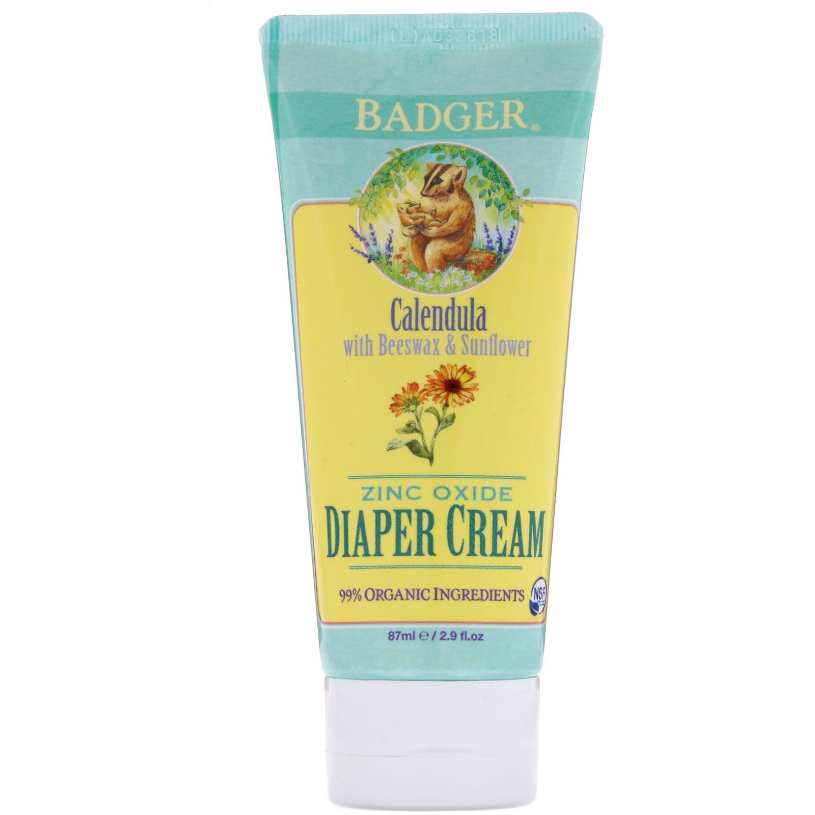 Badger Company, Pomada Para Fraldas, Calêndula Com Cera de Abelha e Girassol, 2.9 fl oz (87 ml)