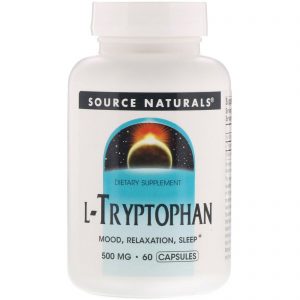 Source Naturals, L-Triptofano, 500 mg, 60 Cápsulas