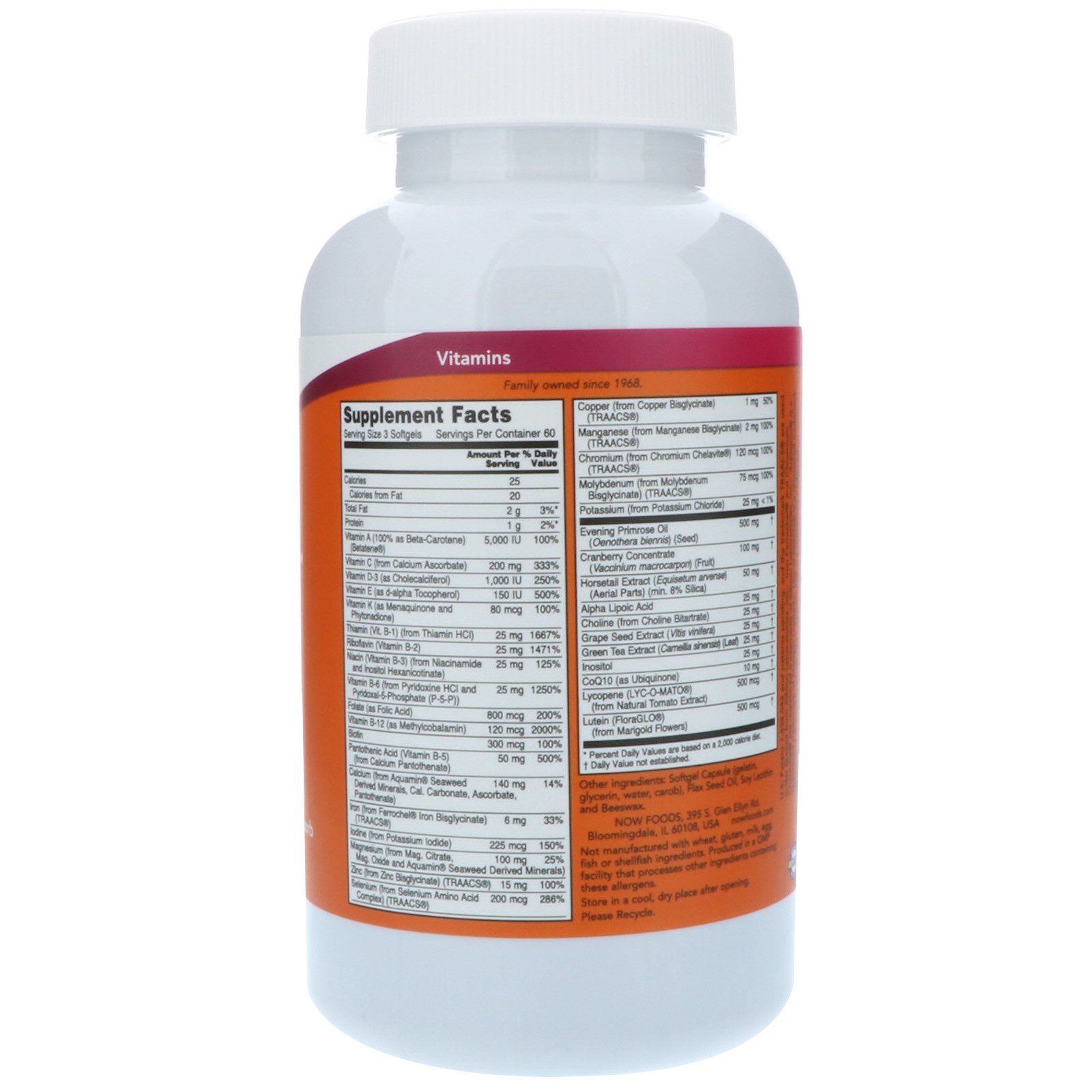 Now Foods, EVE Superior Women's Multi, 180 Cápsulas Softgel - Imagem 2