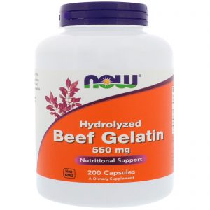 Now Foods, Gelatina de Bife, 550 mg, 200 Cápsulas