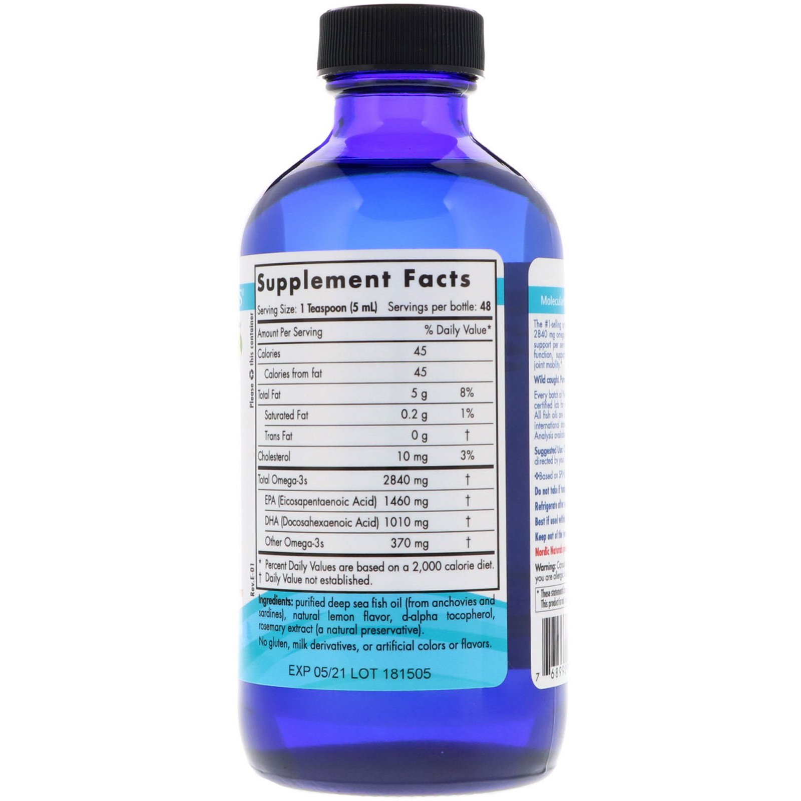 Nordic Naturals, Ultimate Omega, Limão, 2.840 mg, 237 ml (8 fl oz) - Imagem 2
