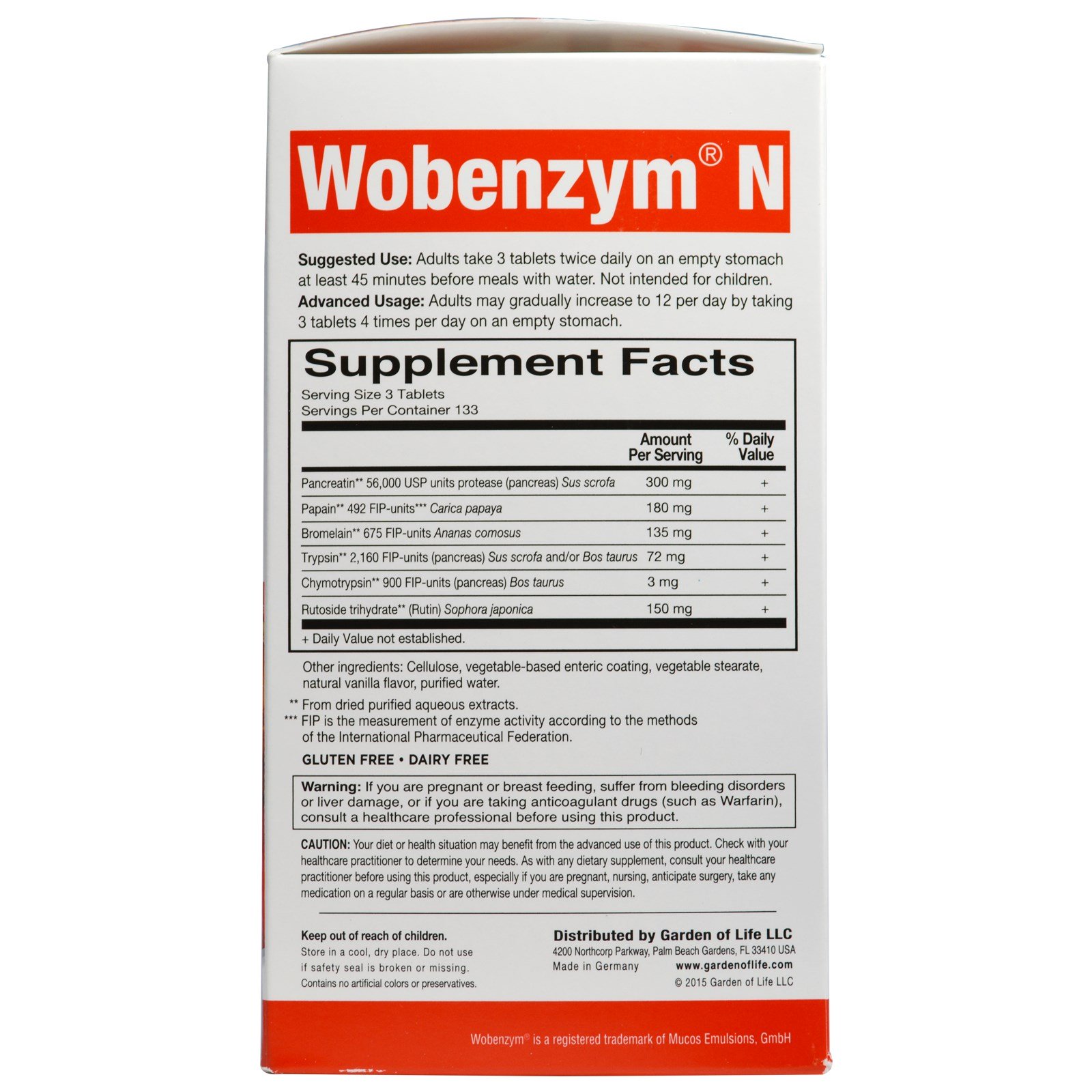 Wobenzym N, Joint Health, 400 Comprimidos com Revestimento Entérico - Imagem 2