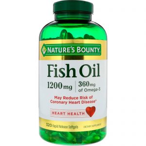 Nature's Bounty, Fish Oil, 1.200 mg, 320 Cápsulas Softgel de Liberação Rápida