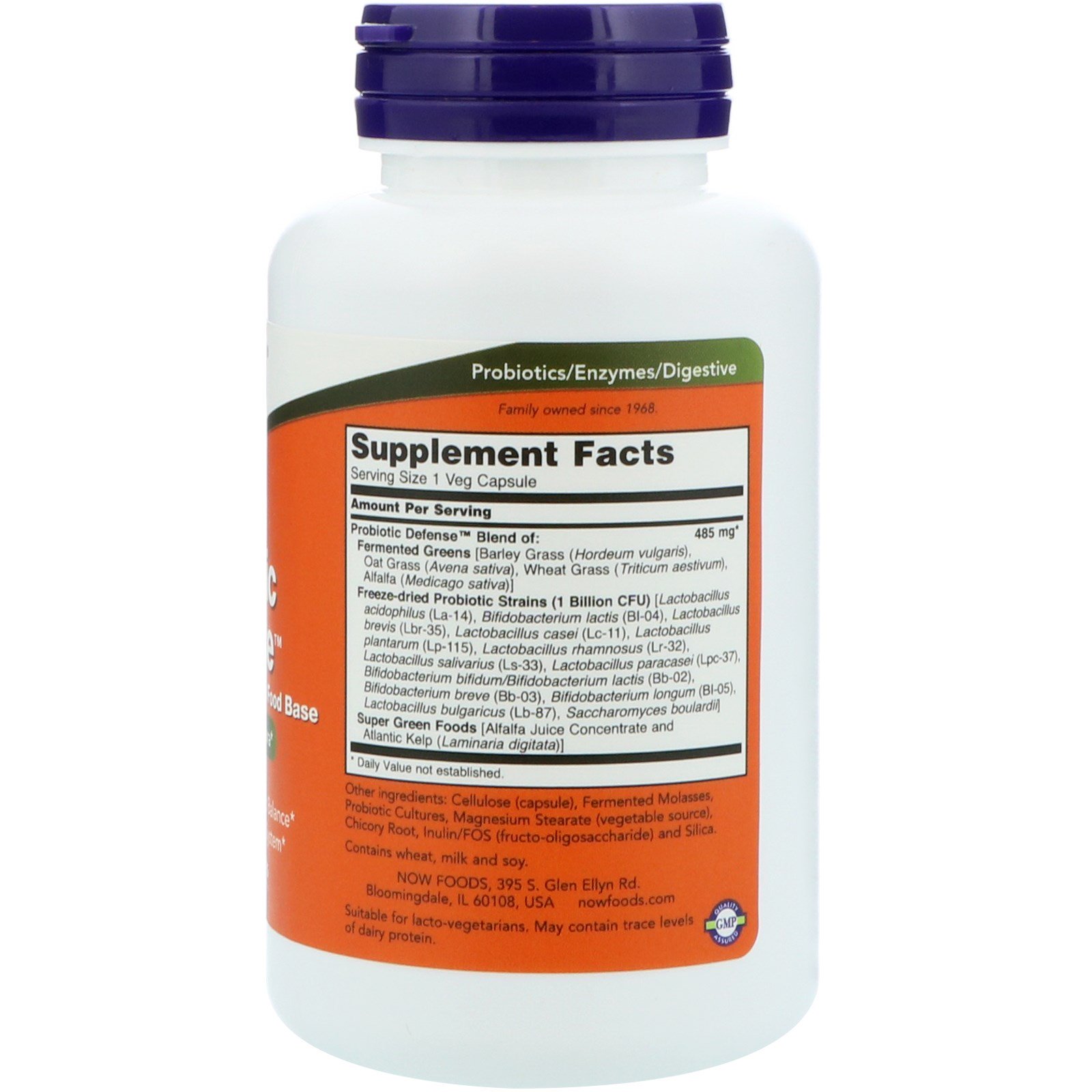 Now Foods, Probiotic Defense, 90 Cápsulas Vegetais - Imagem 2