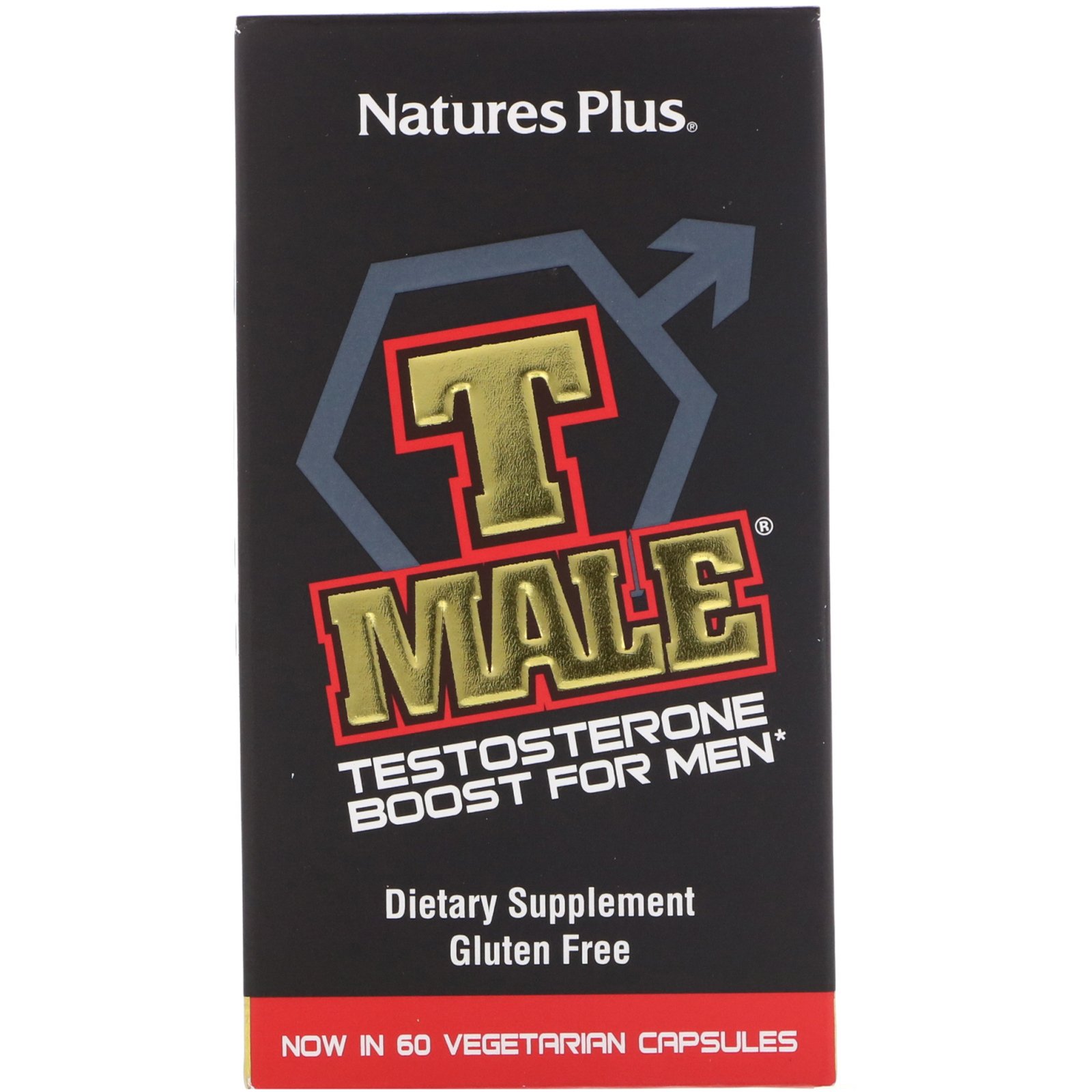 Nature's Plus, T Male, Reforço de Testosterona para Homens, 60 Cápsulas Vegetarianas