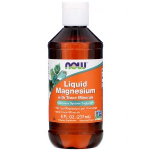 Now Foods, Magnésio Líquido com Traços de Minerais, 8 fl oz (237 ml)