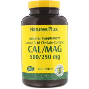 Nature's Plus, Cal/Mag, 500/250 mg, 180 comprimidos