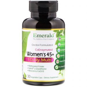 Emerald Laboratories, CoEnzymado Feminino 45+ 1 Multi Diário, 30 Cápsulas Vegetarianos