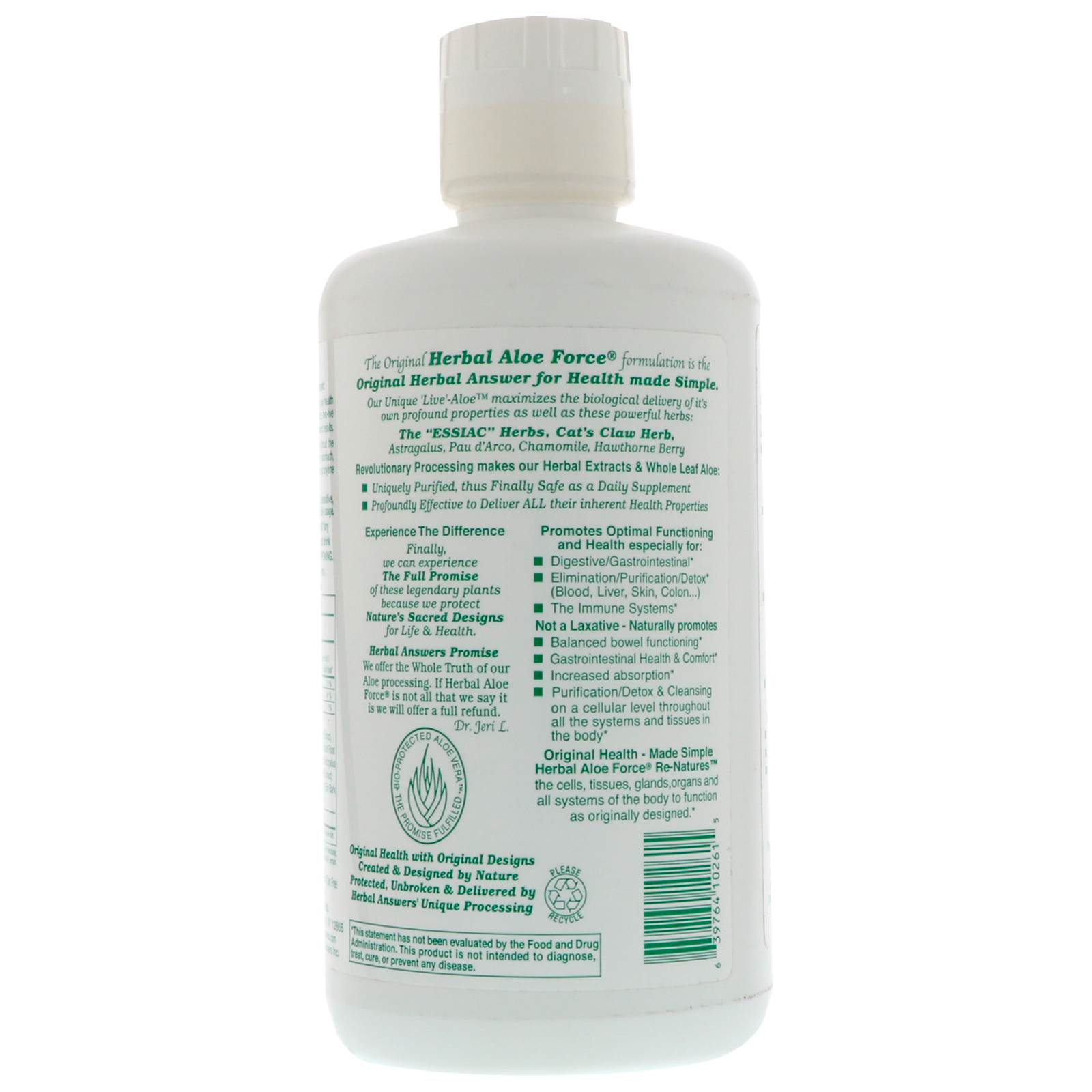 Herbal Answers, Herbal Aloe Force, Raw Purified, 32 fl oz (946 ml) - Imagem 2