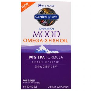 Minami Nutrition, Óleo de Peixe com Ômega 3 para o Humor, 500 mg, 60 Cápsulas Gelatinosas