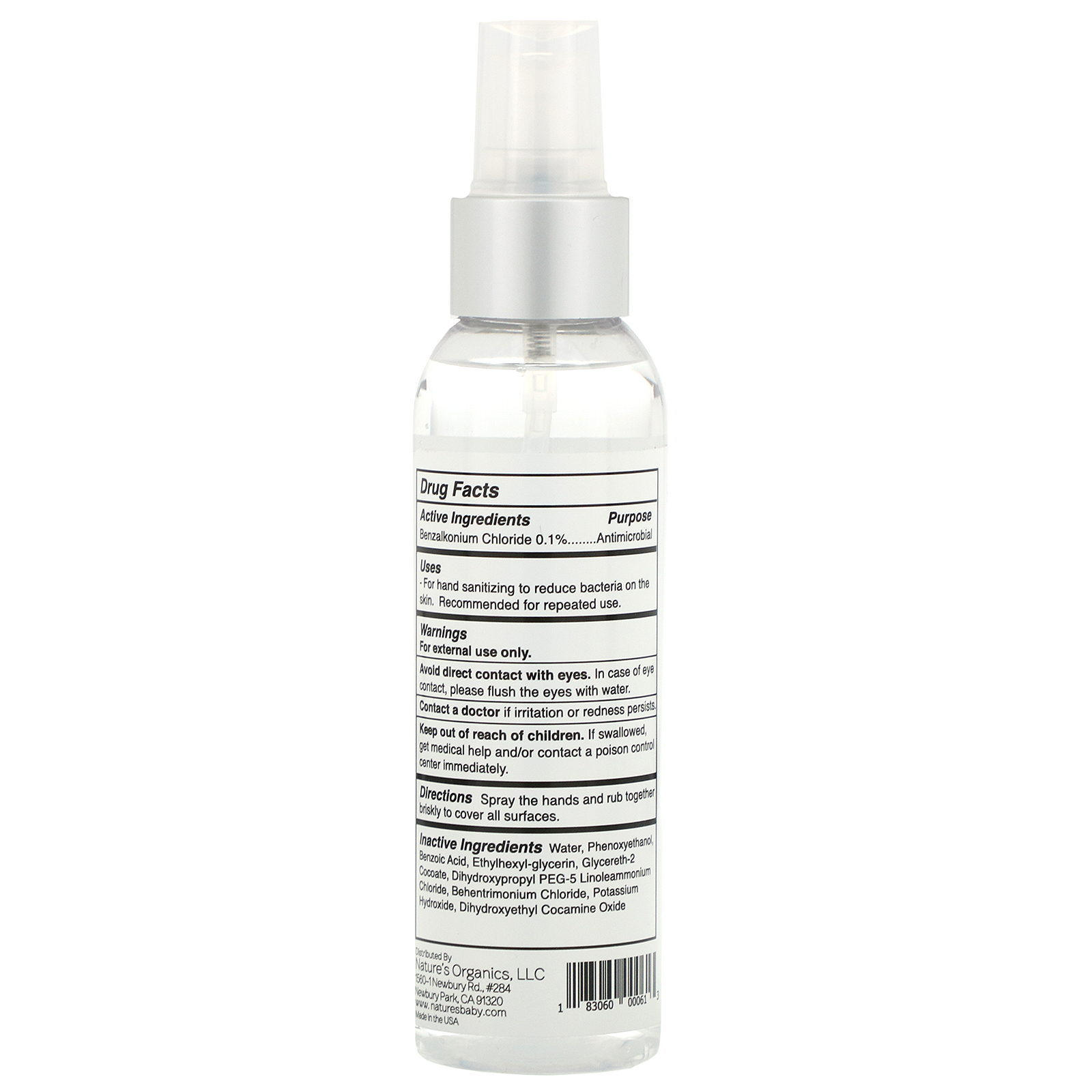 Nature's Baby Organics, Gentle Hand Sanitizer, Alcohol Free, 4 oz (113.4 g) - Imagem 2