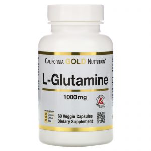 California Gold Nutrition, L-Glutamina SPORT, 1000 mg, 60 Cápsulas Vegetais