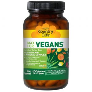 Country Life, Suporte Vegetariano - 120 Cápsulas Vegetarianas