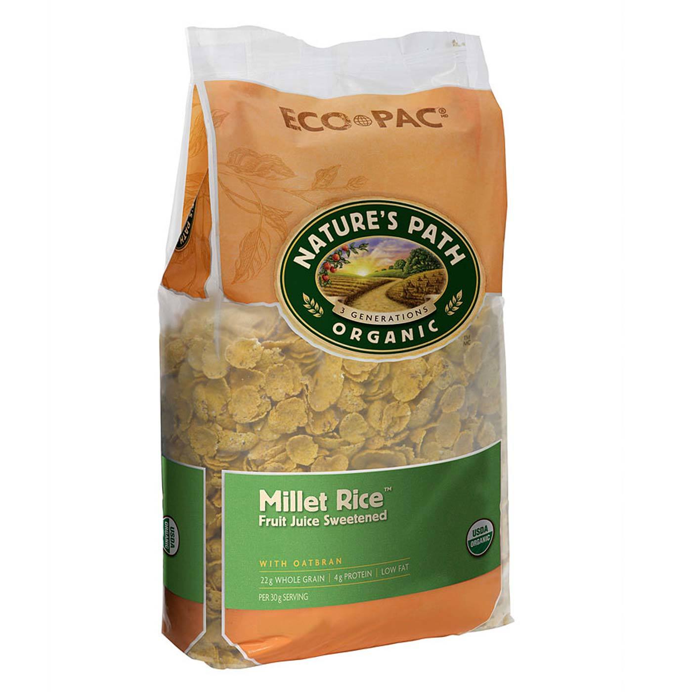Natures Path Orgânicos Millet arroz flocos de cereais 32 oz