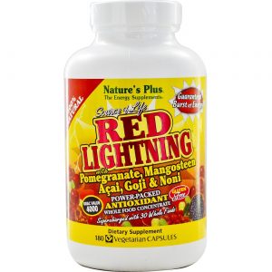 Nature's Plus,Red Lightning Energético - 180 Cápsulas Vegetarianas