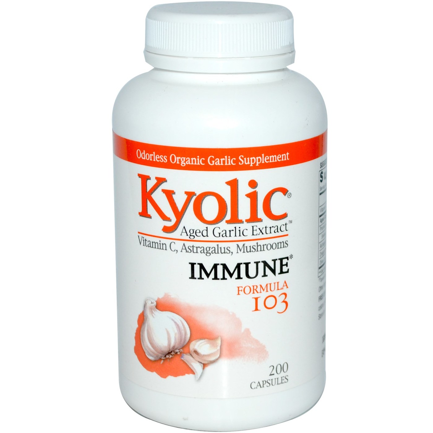 Kyolic, Extrato de Alho de Fórmula 103 Imune - 200 Cápsulas