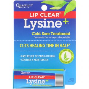 Quantum Health, Lip Clear, Lisina +,Tratamento para Queimaduras de Frio, 0,25 oz (7 g)