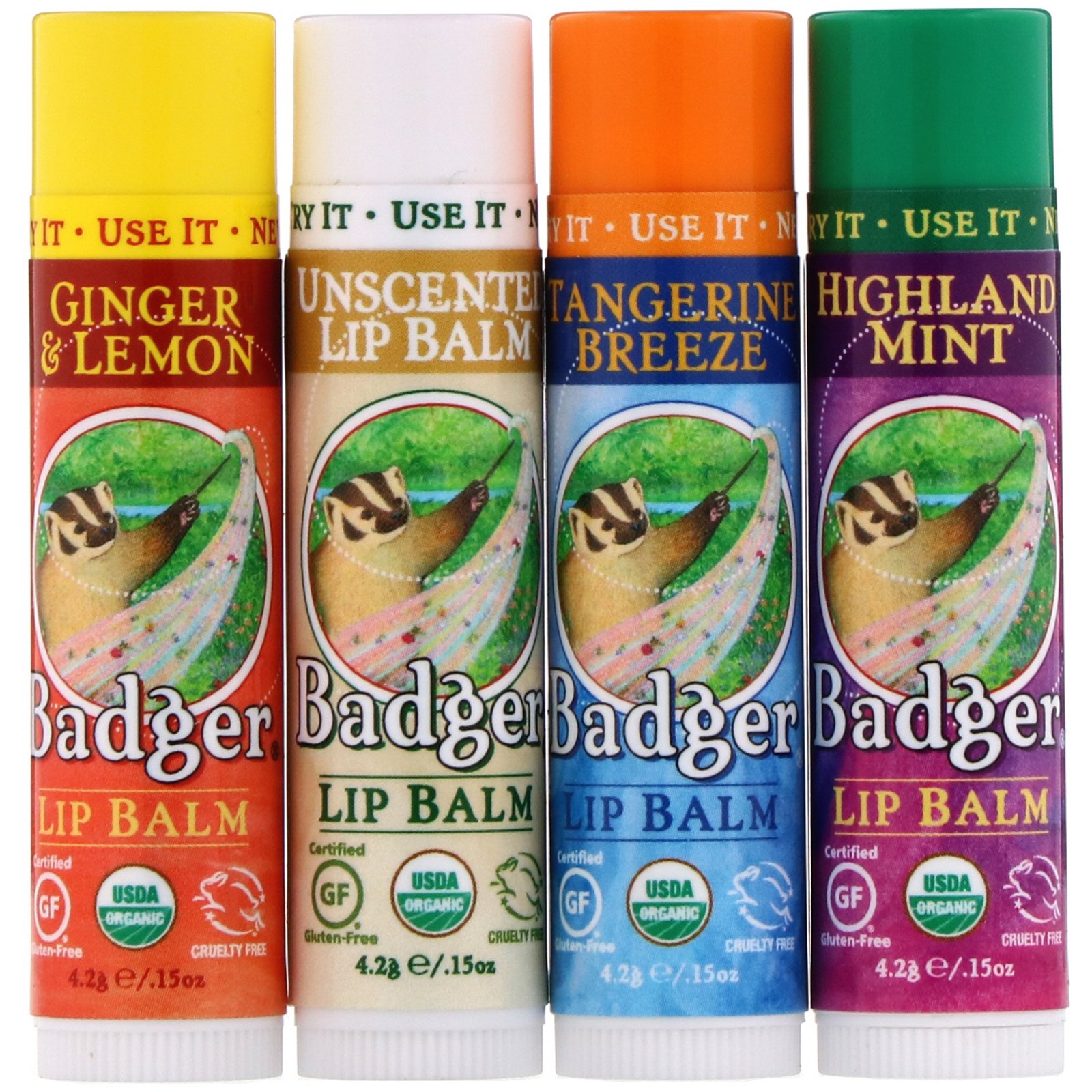 Badger Company, Bastões de Bálsamo Labial Clássicos, 4 Bastões, 0,15 oz (4,2 g) Cada - Imagem 3