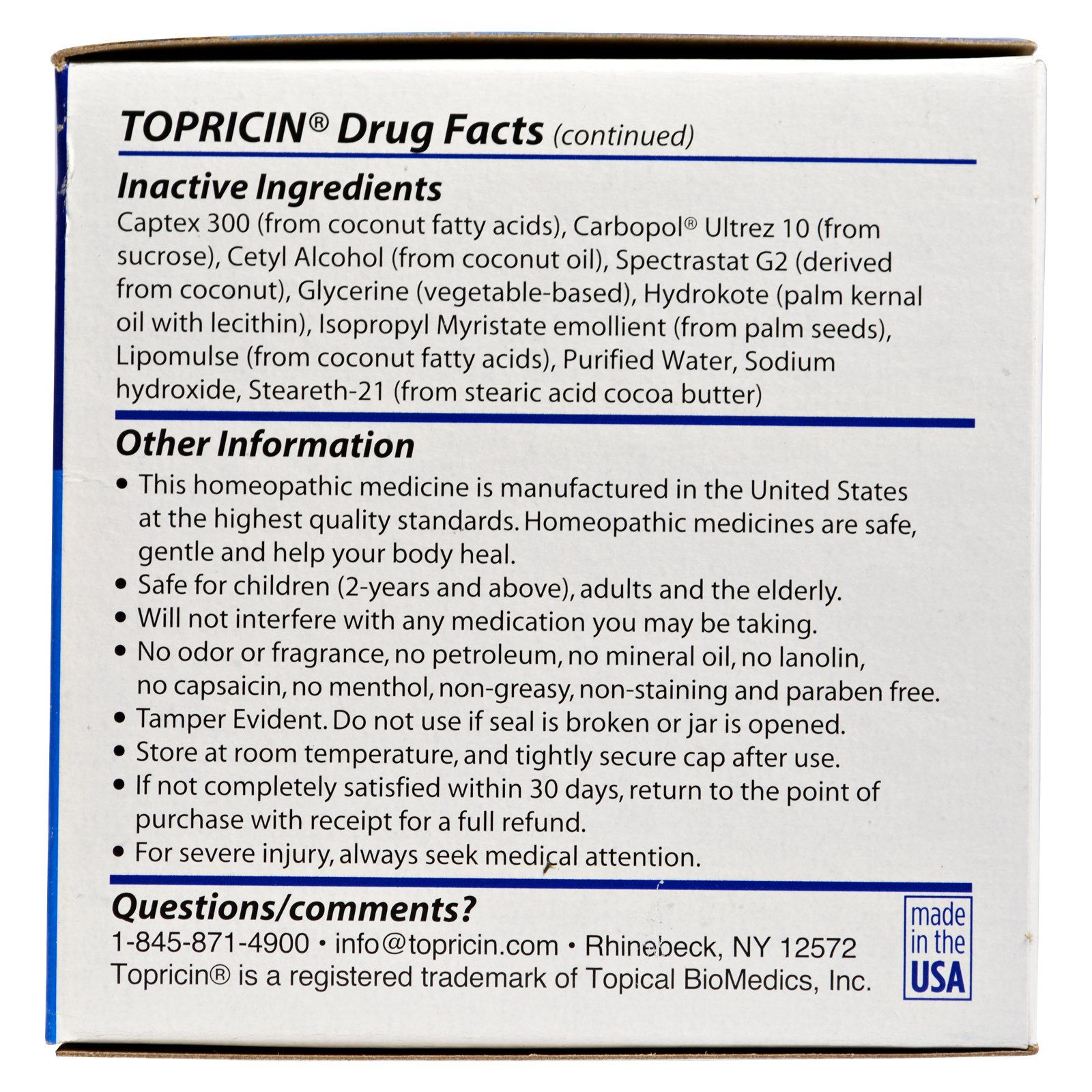 Topricin, Creme para Alívio da Dor, 4,0 oz - Imagem 2