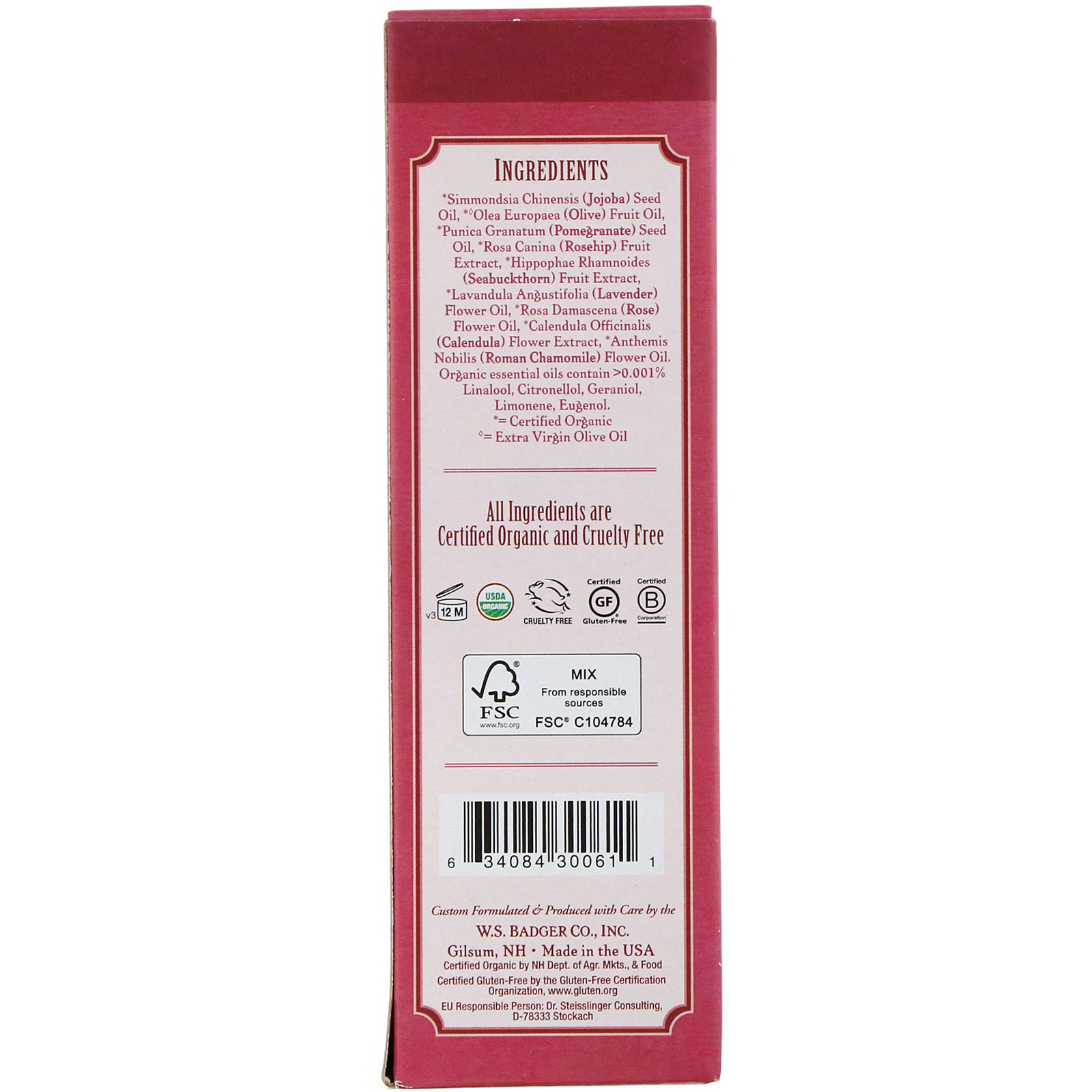 Badger Company, Óleo Corporal Antioxidante, Rosa Damasco, 4 fl oz (118 ml) - Imagem 2