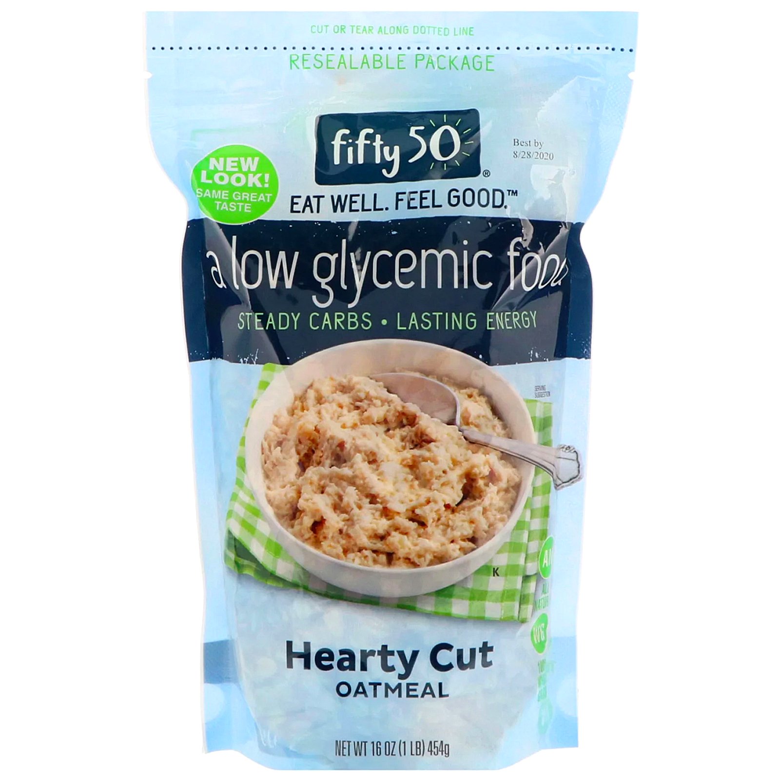 Fifty 50, Aveia Corte Vigoroso Pouco Glicêmico, 100% Integral, 16 oz (454 g)