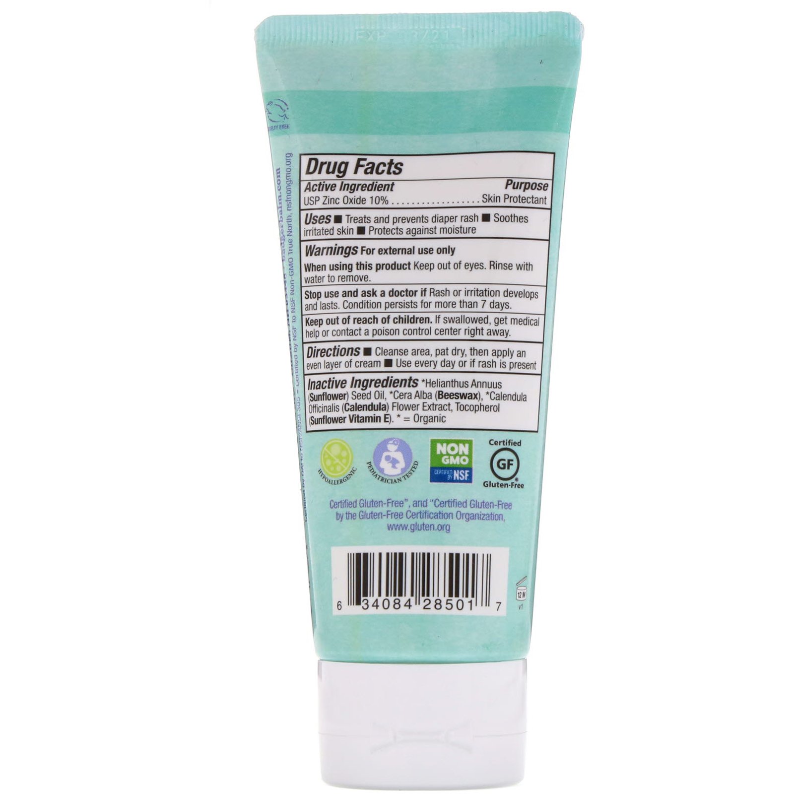 Badger Company, Pomada Para Fraldas, Calêndula Com Cera de Abelha e Girassol, 2.9 fl oz (87 ml) - Imagem 2