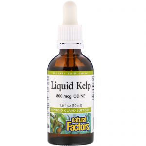 Natural Factors, Kelp Líquido, 800 mcg de Iodo, 50 ml (1,6 fl oz)
