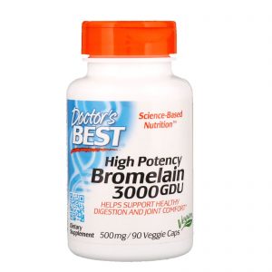 Doctor's Best, Bromelain 3000 GDU, High Potency, 500 mg, 90 Veggie Caps