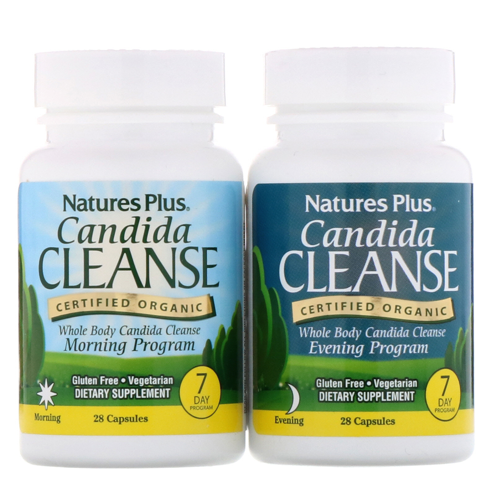 Nature's Plus, Combate à Cândida, Programa de 7 Dias, 2 Frascos, 28 Cápsulas Cada - Imagem 3