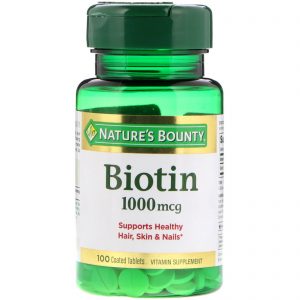 Nature's Bounty, Biotina, 1.000 mcg, 100 comprimidos revestidos
