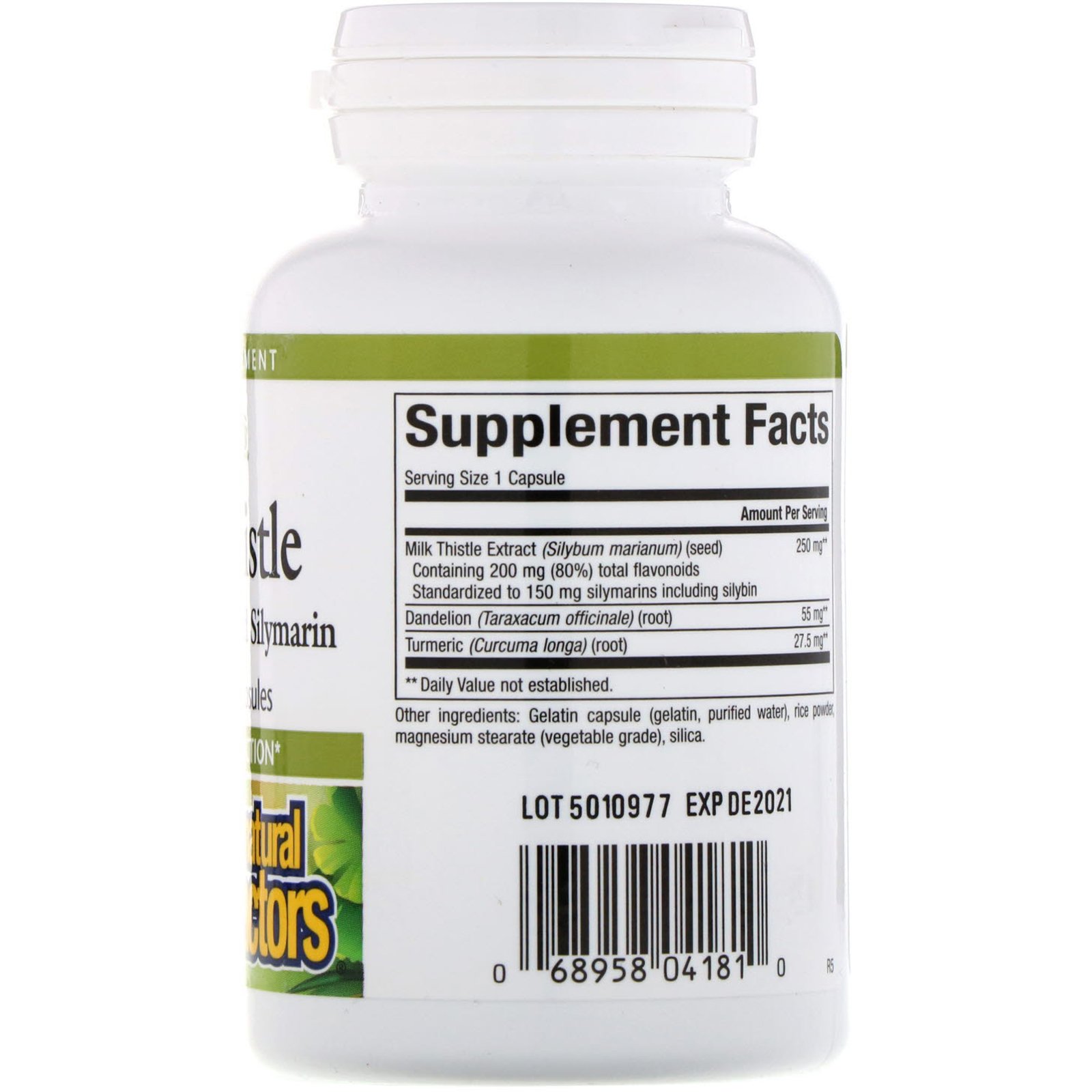 Natural Factors, Cardo de Leite, 250 mg, 90 Cápsulas - Imagem 2