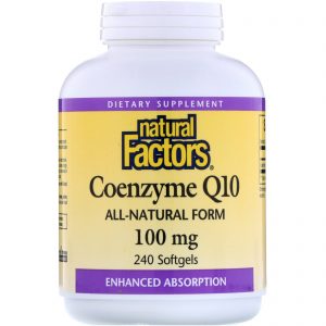 Natural Factors, Coenzima Q10, 100 mg, 240 Cápsulas Softgel