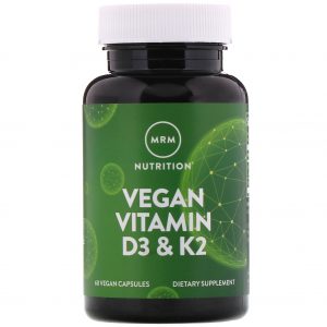 MRM, Vitamina D3 e K2 Vegana, 60 Cápsulas Vegetais